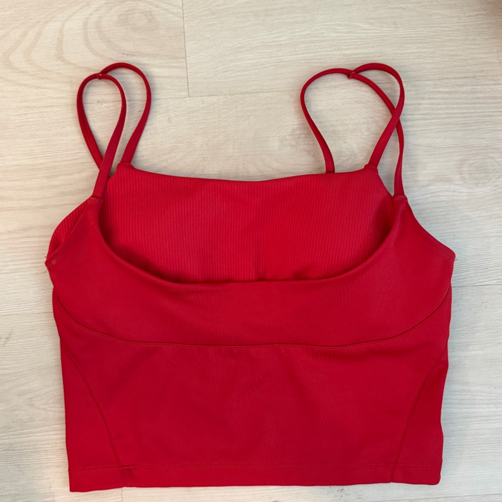 Alo Red Strappy Crop Top